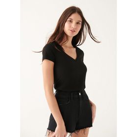 Mavi 162769-900 Siyah V Yaka Kadın T-shirt