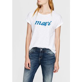 Mavi 166422-23248 Logo Baskılı Beyaz Kadın T-shirt