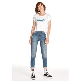 Mavi 166422-23248 Logo Baskılı Beyaz Kadın T-shirt