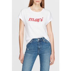 Mavi 166422-23248 Logo Baskılı Beyaz Kadın T-shirt