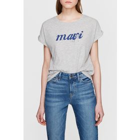 Mavi 166422-25702 Logo Baskılı Gri Kadın T-Shirt
