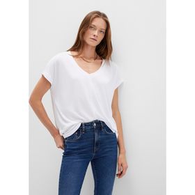 Mavi 166449-620 V Yaka Beyaz Basic Kadın T-shirt