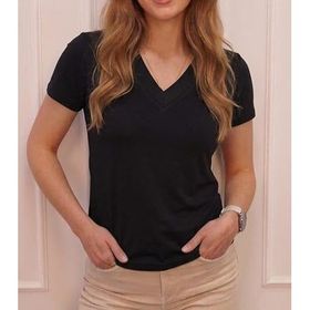 Mavi 166449-900 V Yaka Siyah Basic Kadın T-shirt