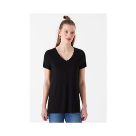 Mavi 166775-900 Basic V Yaka Siyah Kadın T-shirt