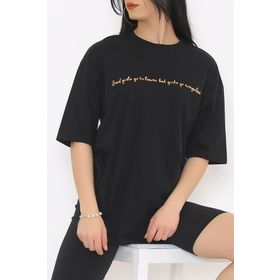 Mavi 167233-900 Baskılı Siyah Kadın T-shirt