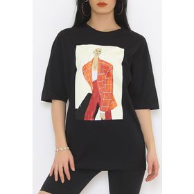 Mavi 167233-900 Baskılı Siyah Kadın T-shirt