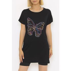 Mavi 167233-900 Baskılı Siyah Kadın T-shirt