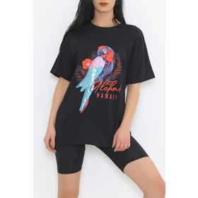 Mavi 167233-900 Baskılı Siyah Kadın T-shirt