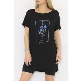 Mavi 167233-900 Baskılı Siyah Kadın T-shirt