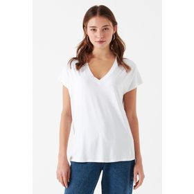 Mavi 167714-620 V Yaka Basic Kadın T-shirt