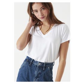 Mavi 167714-620 V Yaka Basic Kadın T-shirt