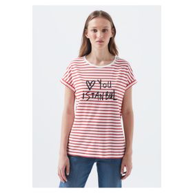 Mavi 167986-26829 Baskılı Kadın T-shirt