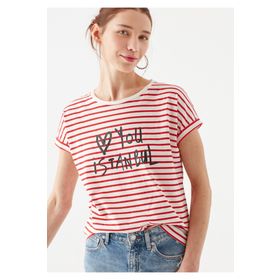 Mavi 167986-26829 Baskılı Kadın T-shirt