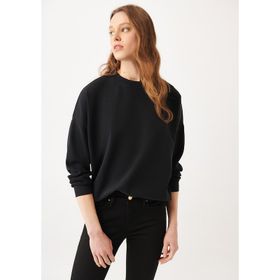 Mavi 168837-900 Bisiklet Yaka Rahat Siyah Kadın Sweatshirt