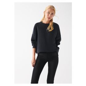 Mavi 168837-900 Bisiklet Yaka Rahat Siyah Kadın Sweatshirt