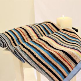 Mavi 70x140 cm Bordürlü Banyo Havlusu