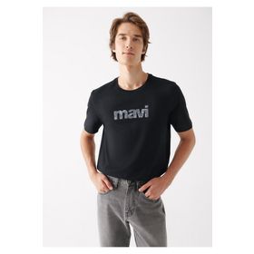 Mavi 900 0611039 Logo Baskılı Siyah Slim Fit Erkek T-Shirt