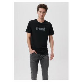 Mavi 900 0611039 Logo Baskılı Siyah Slim Fit Erkek T-Shirt