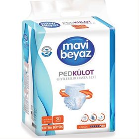 Mavi Beyaz 30 Adet XL Ped Hasta Bezi