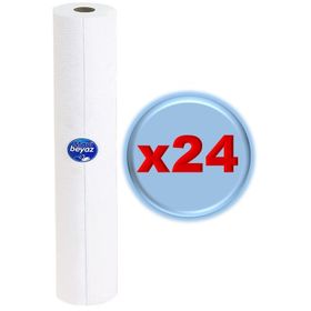 Mavi Beyaz 50x25 cm 50 Metre 24'lü Hasta Muayene Masa Örtüsü