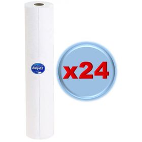 Mavi Beyaz 50x25 cm 50 Metre 24'lü Hasta Muayene Masa Örtüsü