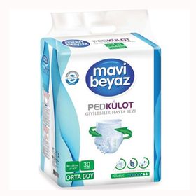 Mavi Beyaz 90 Adet M Emici Külot