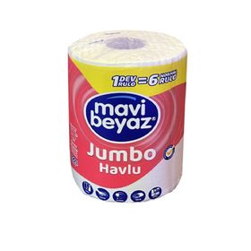 Mavi Beyaz Dev Rulo Jumbo Havlu