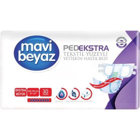 Mavi Beyaz Ped Ekstra Belbantlı Ekstra Large Boy 30 Adet Hasta Bezi