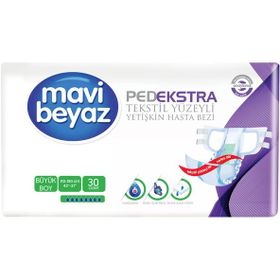 Mavi Beyaz Ped Ekstra Belbantlı Ekstra Large Boy 30 Adet Hasta Bezi