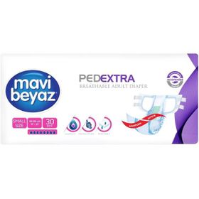 Mavi Beyaz Ped Ekstra Belbantlı Küçük Boy 30 Adet Hasta Bezi