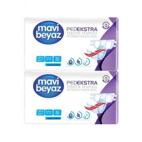Mavi Beyaz Ped Ekstra XL Belbantlı 60 Adet Hasta Bezi