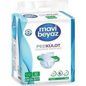 Mavi Beyaz Ped Külot 90 Adet Medium Hasta Bezi