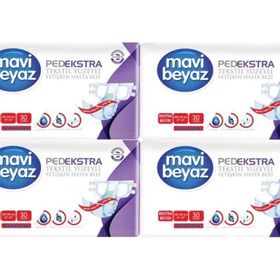 Mavi Beyaz Pedekstra Belbantlı Tekstil Yüzeyli Extra Büyük 120 Adet Yetişkin Hasta Bezi