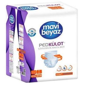 Mavi Beyaz XL 7'li Ped Emici Külot