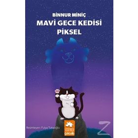 Mavi Gece Kedisi Piksel - Binnur Miniç