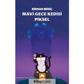 Mavi Gece Kedisi Piksel - Binnur Miniç
