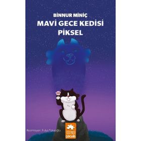 Mavi Gece Kedisi Piksel - Binnur Miniç