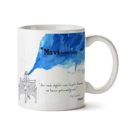 Mavi Huydur Bende Baskılı Kupa