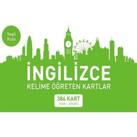 Mavi Kelebek Yayınları - İngilizce Kelime Öğreten Kartlar Yeşil Kutu Love-Shark