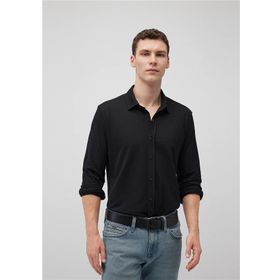 Mavi M0210294-900 Siyah Erkek Fitted Uzun Kol Gömlek