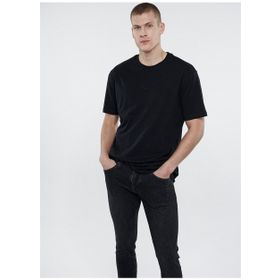 Mavi M0610100-900 Bisiklet Yaka Baskılı Siyah Erkek T-Shirt