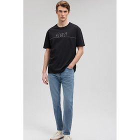 Mavi M0610254-900 Siyah Logo Baskılı Erkek T-shirt
