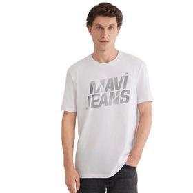 Mavi M0610260-620 Beyaz Erkek Mavi Logo T-Shirt Logo T-Shirt