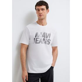 Mavi M0610260-620 Beyaz Erkek Mavi Logo T-Shirt Logo T-Shirt