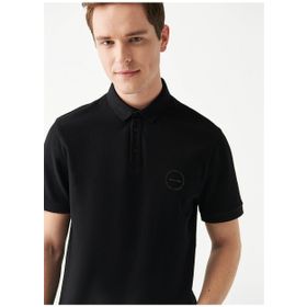 Mavi M0610305-900 Slim Fit Düz Siyah Erkek Polo T-shirt