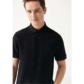 Mavi M0610305-900 Slim Fit Düz Siyah Erkek Polo T-shirt