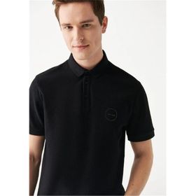 Mavi M0610305-900 Slim Fit Düz Siyah Erkek Polo T-shirt