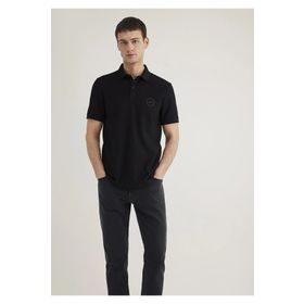 Mavi M0610305-900 Slim Fit Düz Siyah Erkek Polo T-shirt