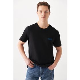 Mavi M0610360-900 Bisiklet Yaka Loose Fit Düz Erkek T-Shirt