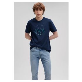 Mavi M0610635-70490 Bisiklet Yaka Regular Fit Baskılı Lacivert Erkek T-shirt